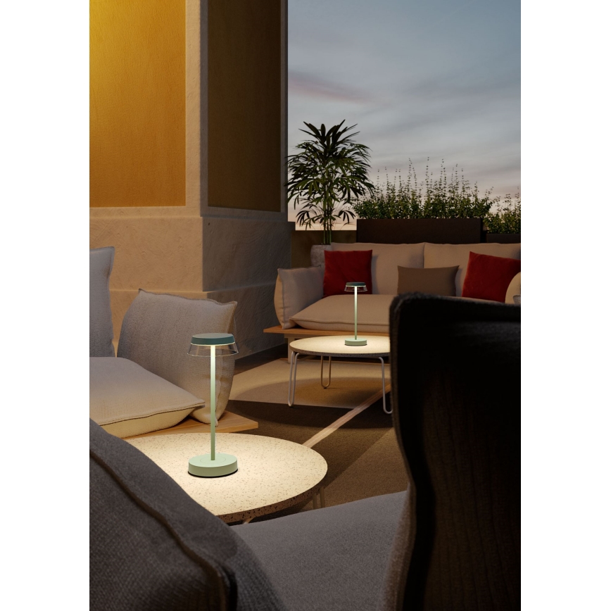 Redo 90309 - Candeeiro de mesa táctil LED com regulação ILUNA LED/2,5W/5V 2700-3000K 3000 mAh IP65 verde