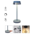 Redo 90310 - Candeeiro de mesa táctil LED com regulação ILUNA LED/2,5W/5V 2700-3000K 3000 mAh IP65 azul