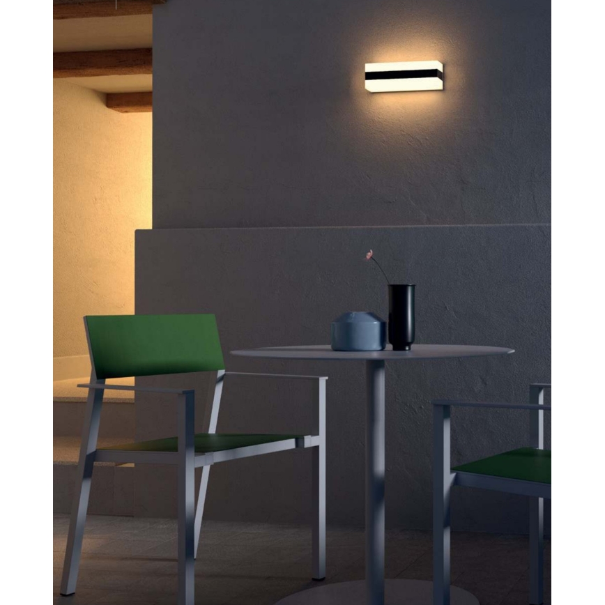 Redo 90326 - Iluminação de parede exterior LED KODIAK LED/8W/230V IP65 branco/preto