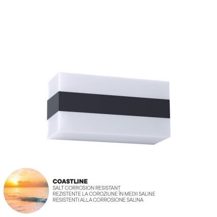 Redo 90326 - Iluminação de parede exterior LED KODIAK LED/8W/230V IP65 branco/preto