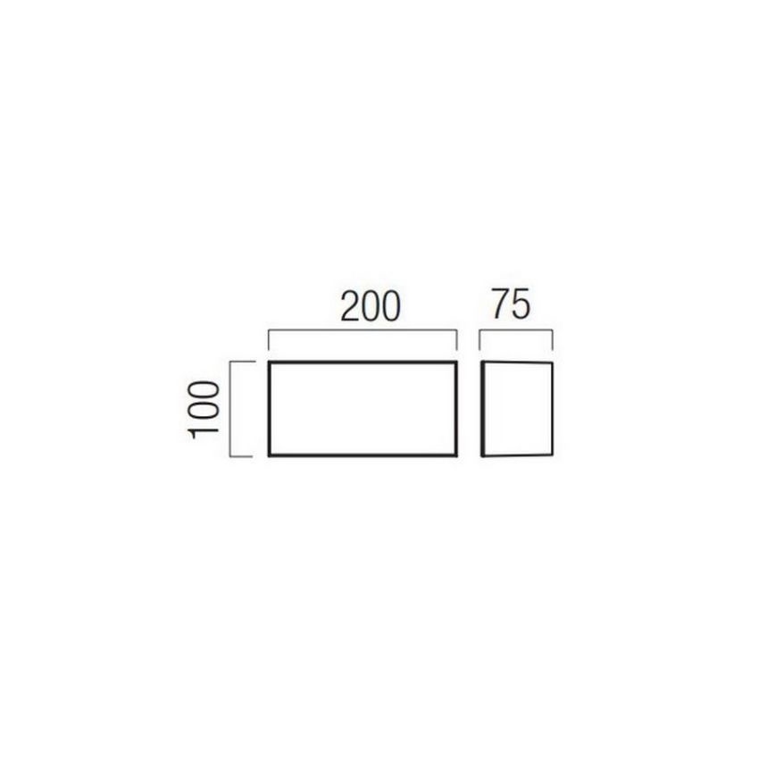 Redo 90326 - Iluminação de parede exterior LED KODIAK LED/8W/230V IP65 branco/preto
