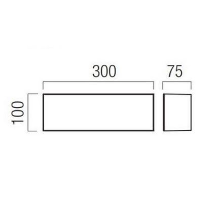 Redo 90328 - Iluminação de parede exterior LED KODIAK LED/12W/230V IP65 branco