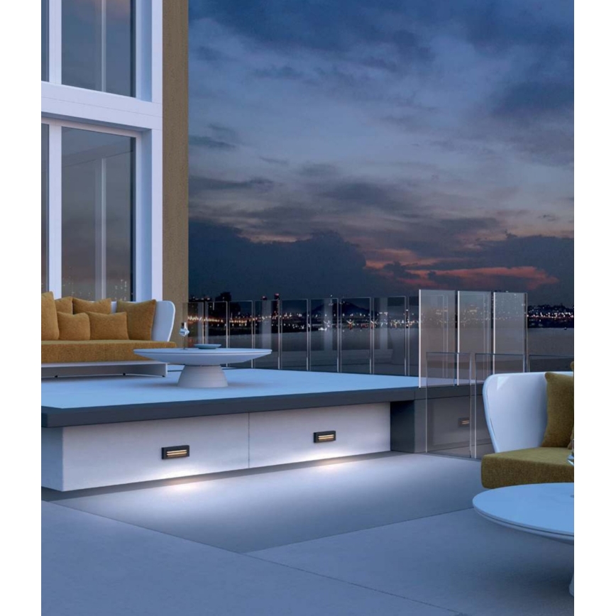Redo 90330 - Iluminação de parede exterior LED KRUP LED/6W/230V IP65 antracite