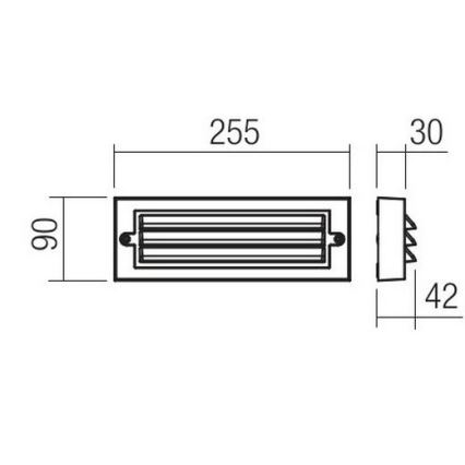 Redo 90330 - Iluminação de parede exterior LED KRUP LED/6W/230V IP65 antracite