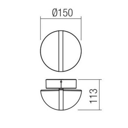 Redo 90364 - Iluminação de parede exterior LED SIERRA LED/10,8W/230V IP54