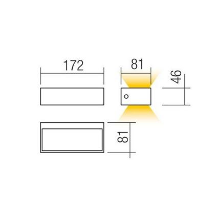 Redo 90372 - Iluminação de parede exterior LED LAMPRIS LED/9,5W/230V IP65 branco
