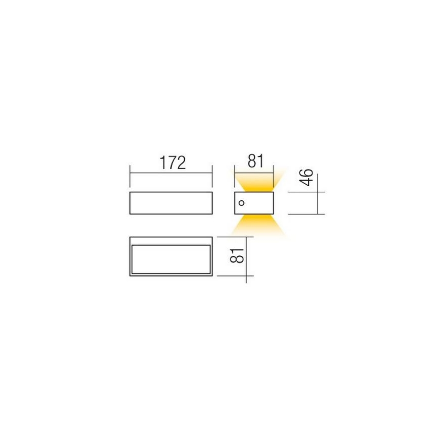 Redo 90372 - Iluminação de parede exterior LED LAMPRIS LED/9,5W/230V IP65 branco