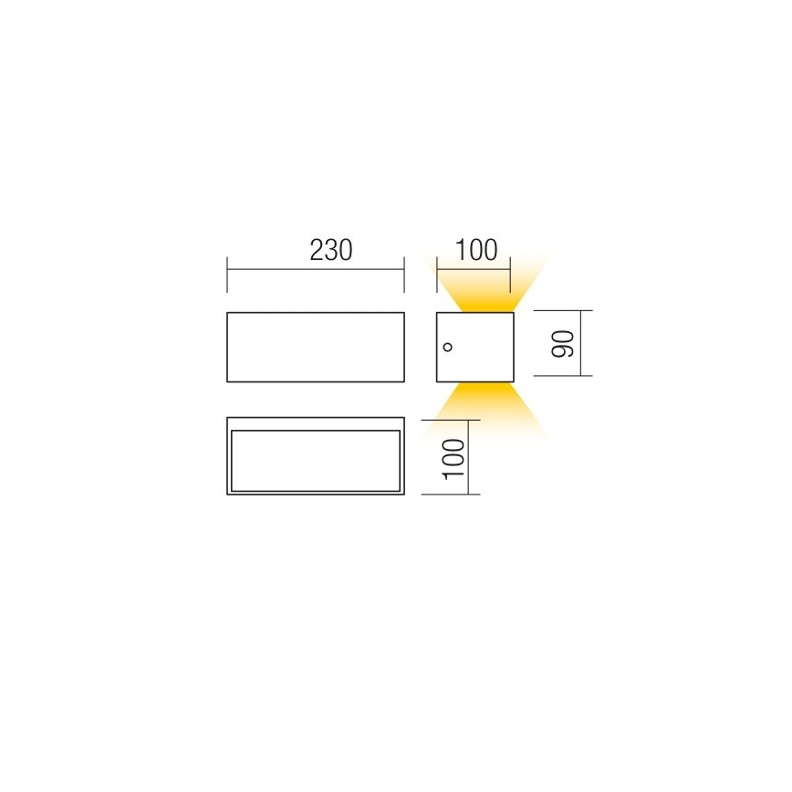 Redo 90373 - Iluminação de parede exterior LED LAMPRIS LED/13W/230V IP65 branco