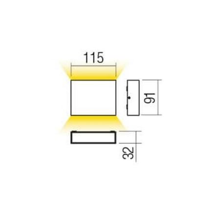 Redo 90376 - Iluminação de parede exterior LED KAMAL LED/4,4W/230V 3000K IP54 cinzento