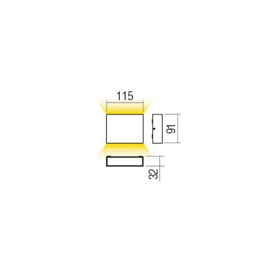 Redo 90376 - Iluminação de parede exterior LED KAMAL LED/4,4W/230V 3000K IP54 cinzento