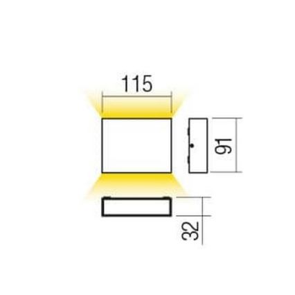 Redo 90377 - Iluminação de parede exterior LED KAMAL LED/4,4W/230V 3000K IP54 castanho