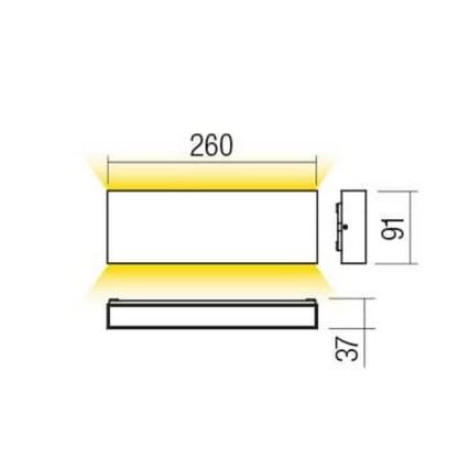 Redo 90388 - Iluminação de parede exterior LED KAMAL LED/15W/230V 3000K IP54 cinzento