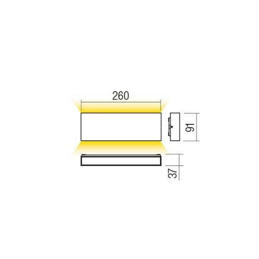 Redo 90388 - Iluminação de parede exterior LED KAMAL LED/15W/230V 3000K IP54 cinzento