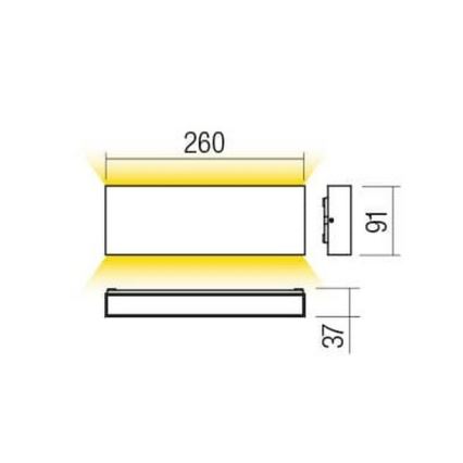 Redo 90389 - Iluminação de parede exterior LED KAMAL LED/15W/230V 3000K IP54 castanho