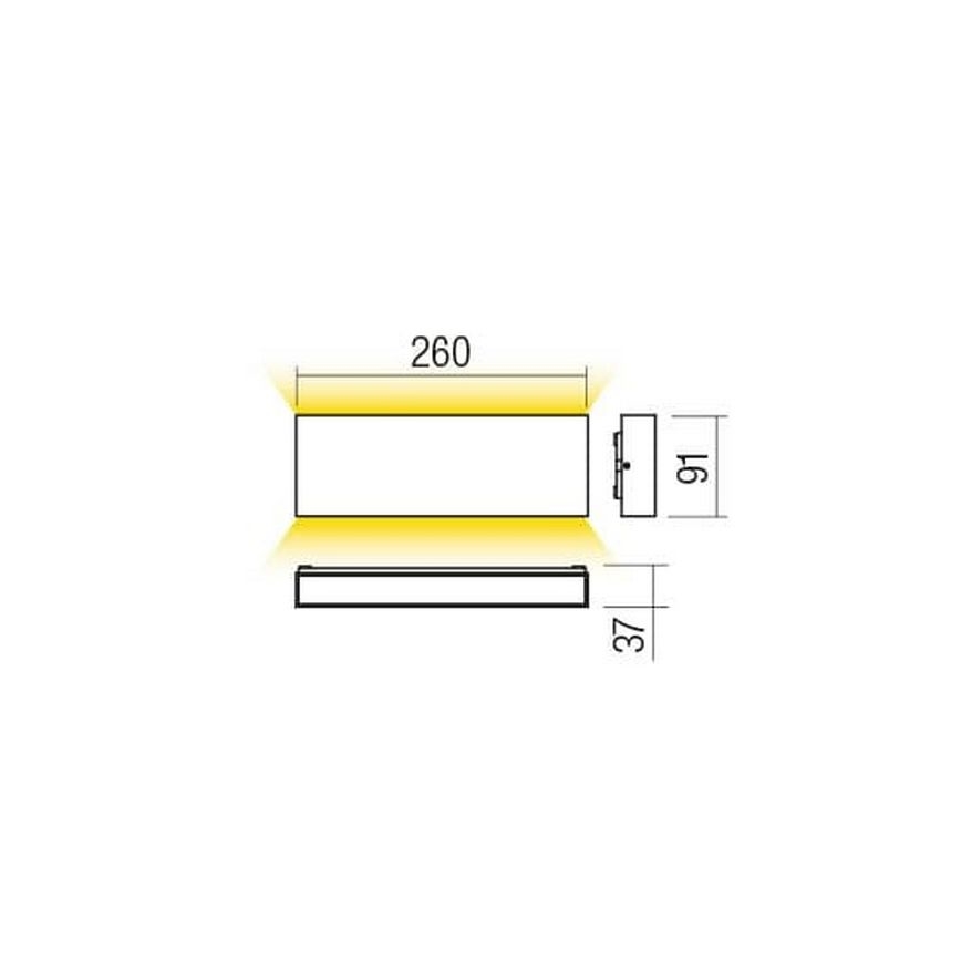 Redo 90389 - Iluminação de parede exterior LED KAMAL LED/15W/230V 3000K IP54 castanho