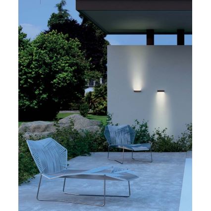 Redo 90394 - Iluminação de parede exterior LED OMNIA LED/12W/230V 3000K IP54 cinzento