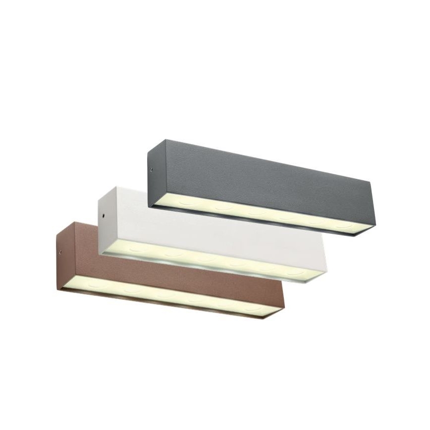 Redo 90394 - Iluminação de parede exterior LED OMNIA LED/12W/230V 3000K IP54 cinzento