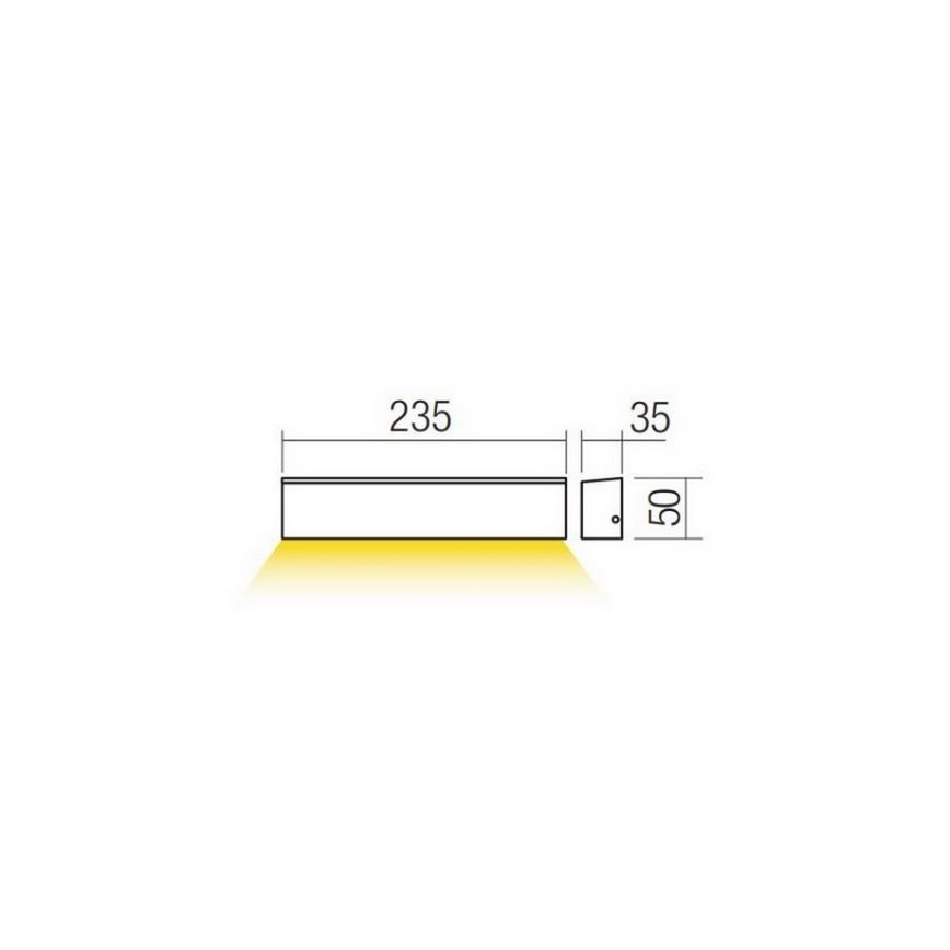 Redo 90394 - Iluminação de parede exterior LED OMNIA LED/12W/230V 3000K IP54 cinzento