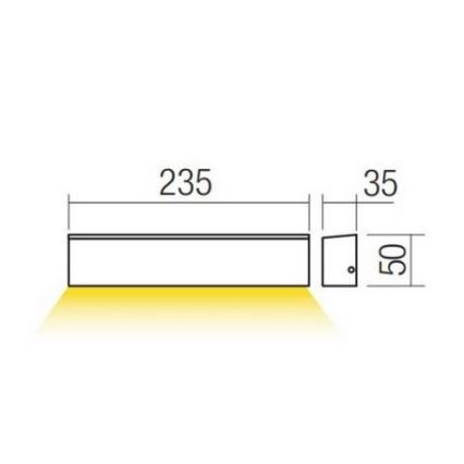 Redo 90395 - Iluminação de parede exterior LED OMNIA LED/12W/230V 3000K IP54 castanho