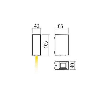Redo 90418 - Iluminação de parede exterior LED ACE LED/3,36W/230V 4000K IP54 castanho