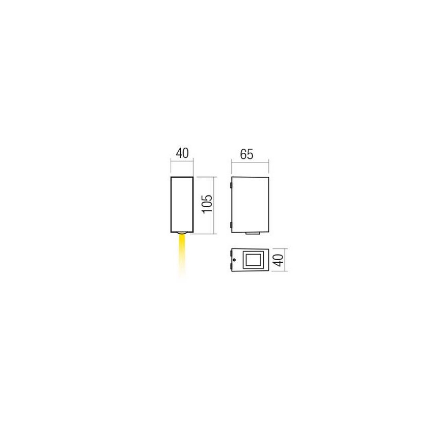 Redo 90418 - Iluminação de parede exterior LED ACE LED/3,36W/230V 4000K IP54 castanho