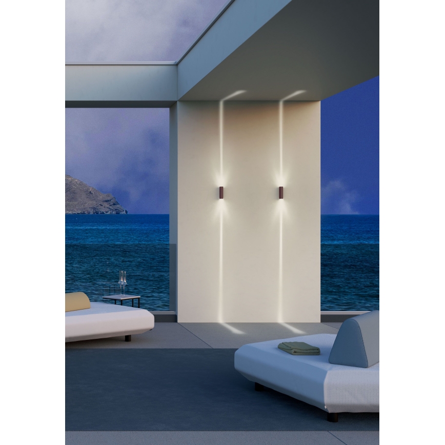 Redo 90424 - Iluminação de parede exterior LED ACE LED/5,84W/230V 4000K IP54 castanho