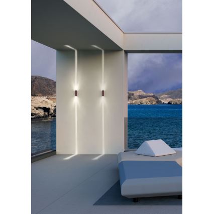 Redo 90424 - Iluminação de parede exterior LED ACE LED/5,84W/230V 4000K IP54 castanho