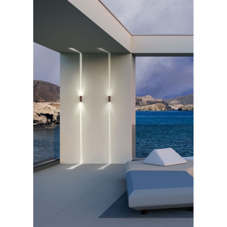 Redo 90424 - Iluminação de parede exterior LED ACE LED/5,84W/230V 4000K IP54 castanho