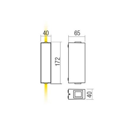 Redo 90424 - Iluminação de parede exterior LED ACE LED/5,84W/230V 4000K IP54 castanho
