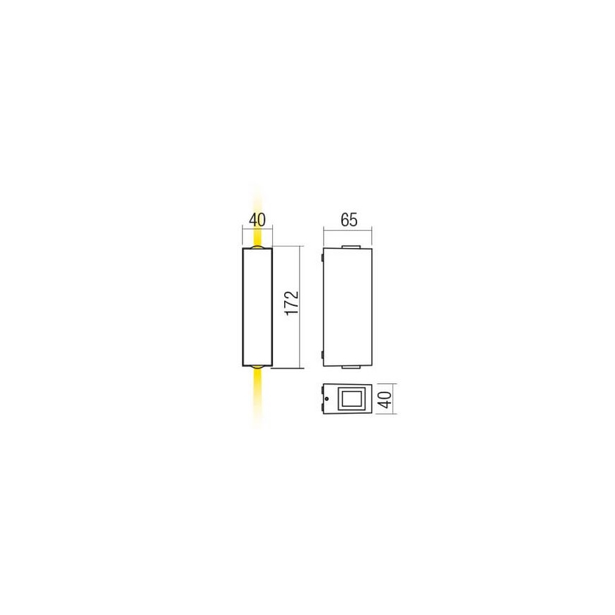 Redo 90424 - Iluminação de parede exterior LED ACE LED/5,84W/230V 4000K IP54 castanho