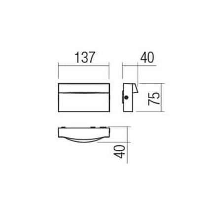 Redo 90425 - Iluminação de parede exterior LED POLIFEMO LED/8W/230V IP65 branco