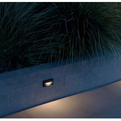 Redo 90426 - Iluminação de parede exterior LED POLIFEMO LED/8W/230V IP65 antracite