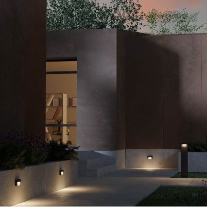 Redo 90426 - Iluminação de parede exterior LED POLIFEMO LED/8W/230V IP65 antracite