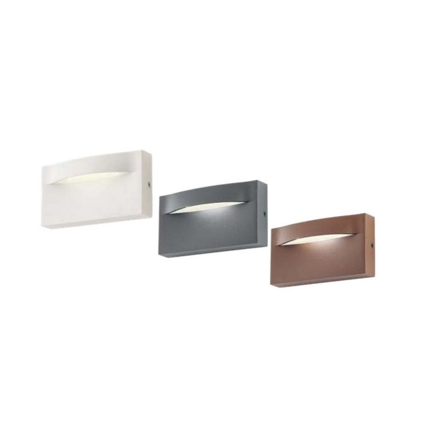 Redo 90426 - Iluminação de parede exterior LED POLIFEMO LED/8W/230V IP65 antracite