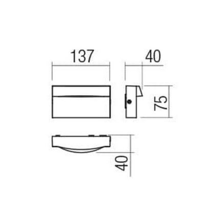 Redo 90426 - Iluminação de parede exterior LED POLIFEMO LED/8W/230V IP65 antracite