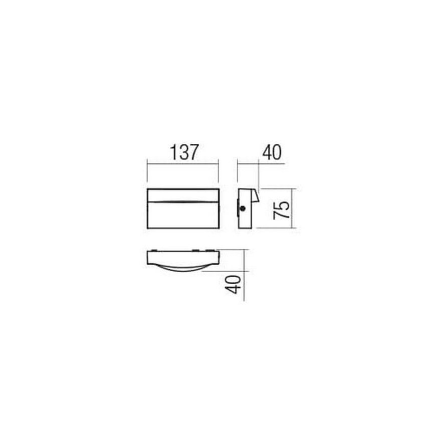 Redo 90426 - Iluminação de parede exterior LED POLIFEMO LED/8W/230V IP65 antracite