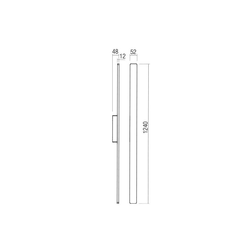 Redo 90431 - Iluminação de parede exterior LED REFLEXA LED/20W/230V 3000K 124 cm IP54 antracite