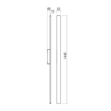 Redo 90433 - Iluminação de parede exterior LED REFLEXA LED/24W/230V 3000K 144 cm IP54 antracite