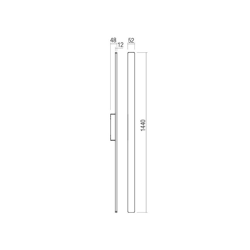 Redo 90433 - Iluminação de parede exterior LED REFLEXA LED/24W/230V 3000K 144 cm IP54 antracite