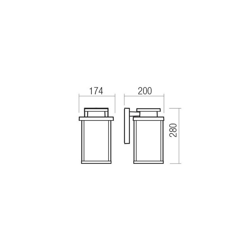 Redo 90462 - Iluminação de parede exterior YARD 1xE27/42W/230V IP44 antracite
