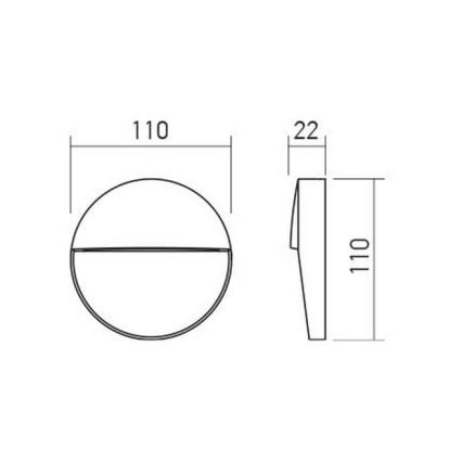 Redo 90472 - Iluminação de parede exterior LED LANDER LED/3W/230V IP54 branco