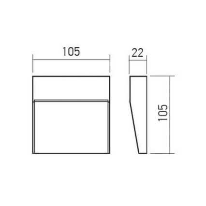 Redo 90474 - Iluminação de parede exterior LED LANDER LED/3W/230V IP54 branco
