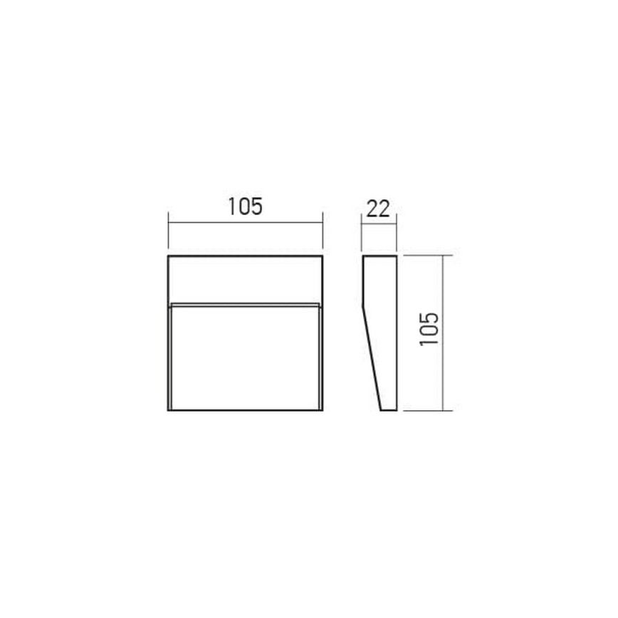 Redo 90474 - Iluminação de parede exterior LED LANDER LED/3W/230V IP54 branco