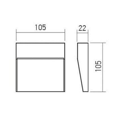 Redo 90475 - Iluminação de parede exterior LED LANDER LED/3W/230V IP54 antracite