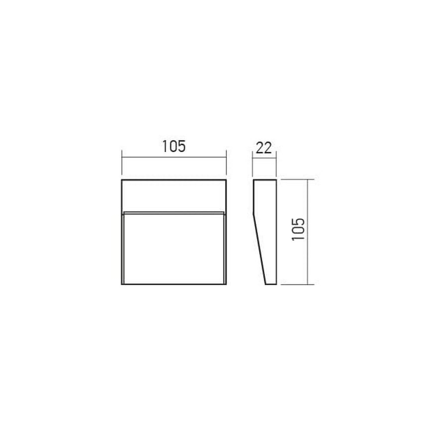 Redo 90475 - Iluminação de parede exterior LED LANDER LED/3W/230V IP54 antracite