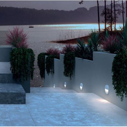 Redo 90476 - Iluminação de parede exterior LED LANDER LED/6W/230V IP54 branco