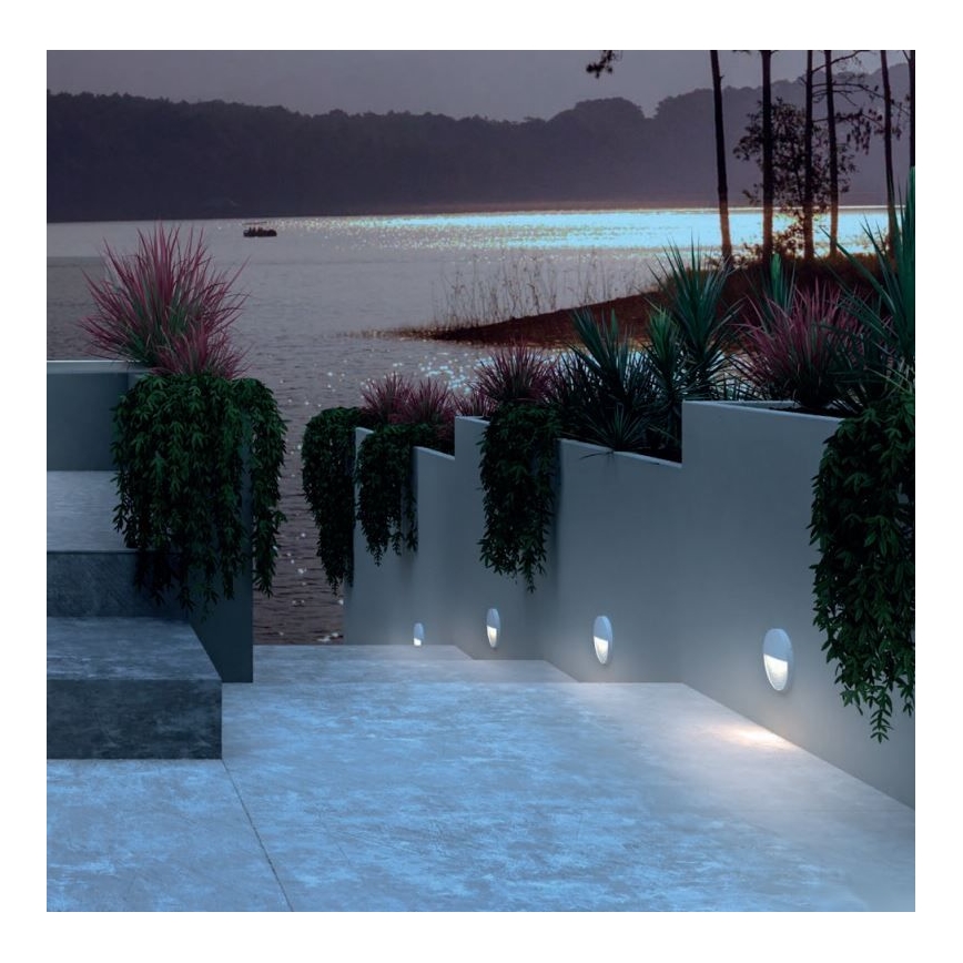 Redo 90476 - Iluminação de parede exterior LED LANDER LED/6W/230V IP54 branco