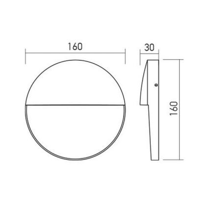 Redo 90477 - Iluminação de parede exterior LED LANDER LED/6W/230V IP54 antracite