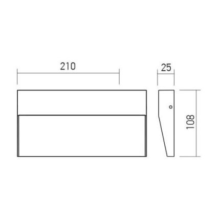 Redo 90481 - Iluminação de parede exterior LED LANDER LED/6W/230V IP54 antracite