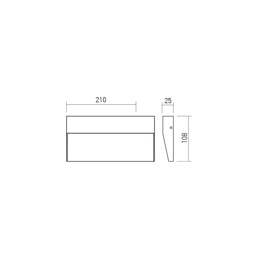 Redo 90481 - Iluminação de parede exterior LED LANDER LED/6W/230V IP54 antracite